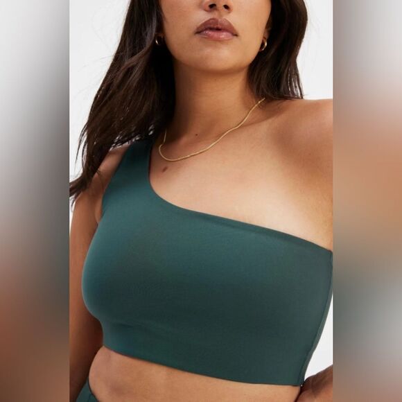 NEW Girlfriend Collective Bianca One Shoulder Bra - Terrace 
XXS - Picture 1 of 4